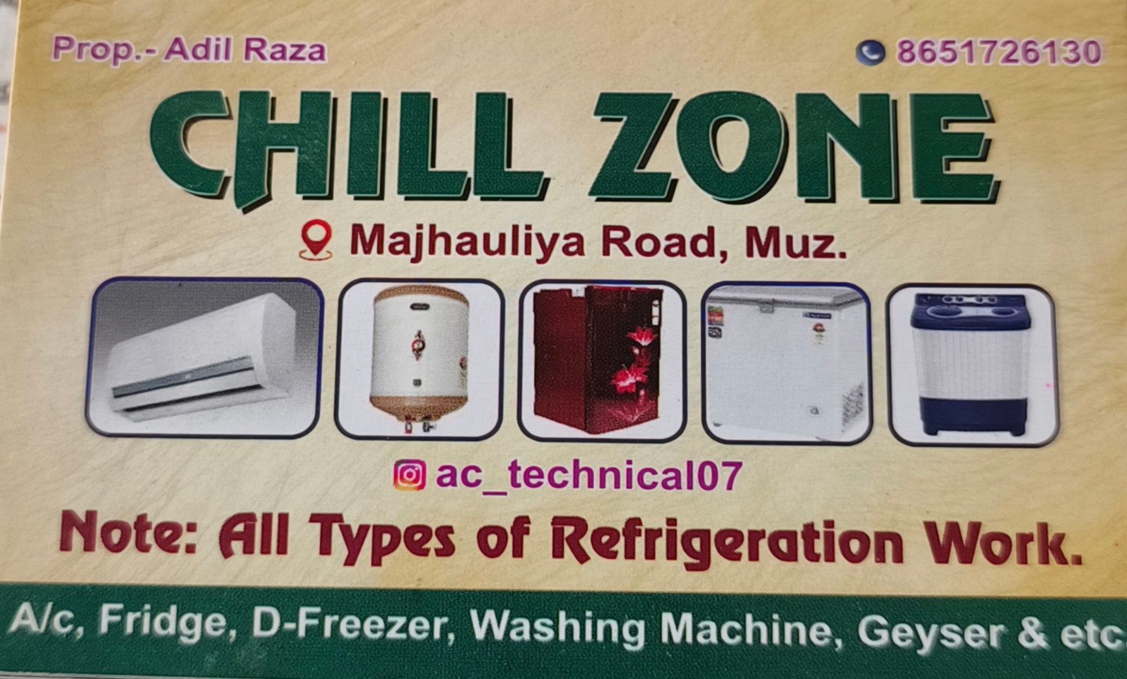 Chill Zone AC Repair Services In Muzaffarpur